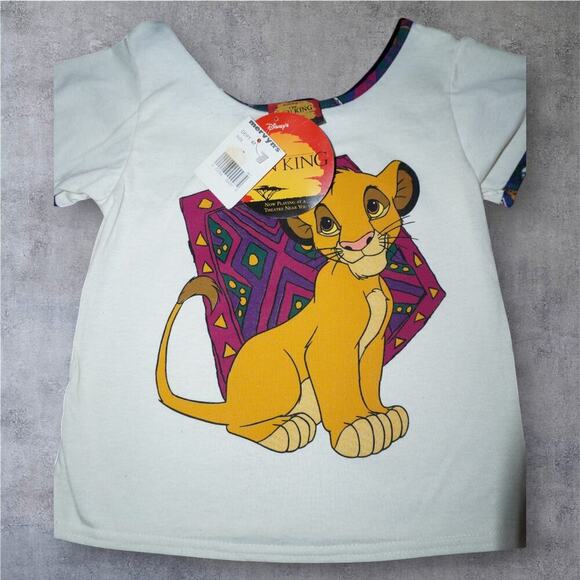Deadstock Vintage Disney Lion King Simba T-Shirt –Size 6 Made in USA 90s Tee NWT - Picture 4 of 11